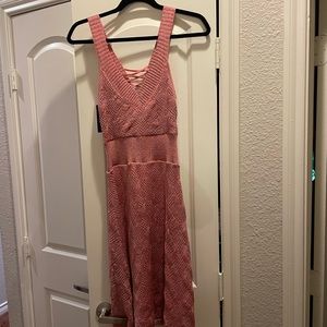 Bebe pink sparkly sleeveless dress. NWT small